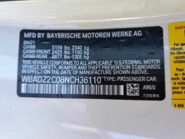 WBADZ2C08NCH36110 BMW 840i