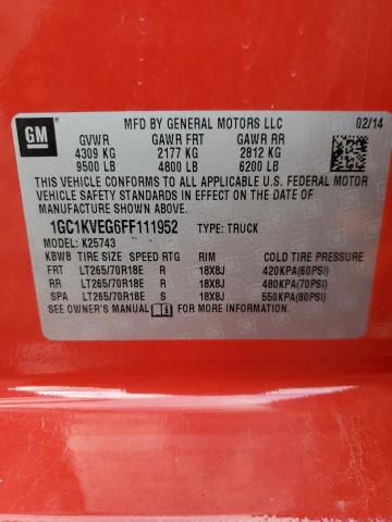 1GC1KVEG6FF111952 Chevrolet Silverado K2500 Heavy Duty Lt
