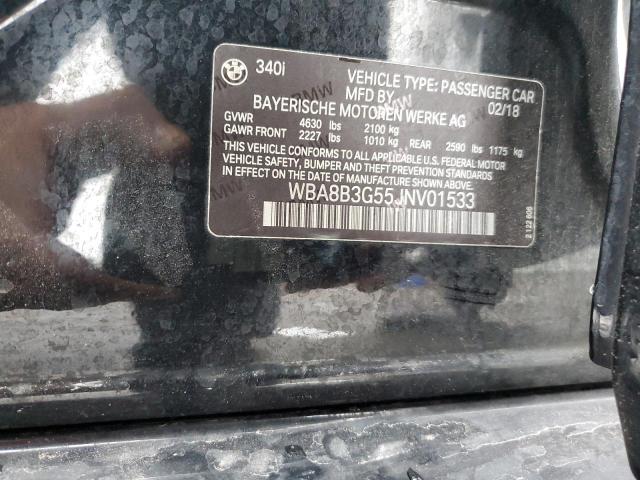 WBA8B3G55JNV01533 BMW 340 I