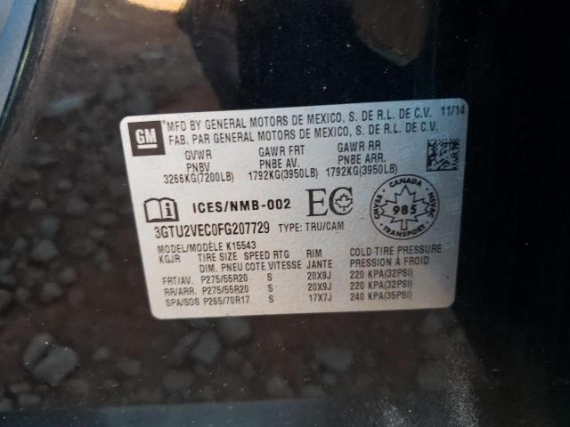 3GTU2VEC0FG207729 GMC Sierra K1500 Slt