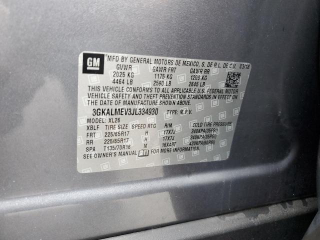 3GKALMEV3JL334930 GMC Terrain Sle