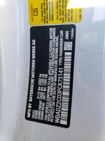 WBADZ2C03PCK75141 BMW 840i