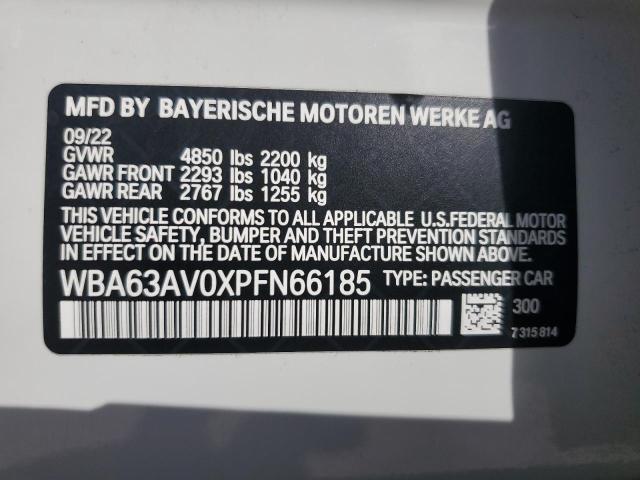 WBA63AV0XPFN66185 BMW 430i Gran Coupe