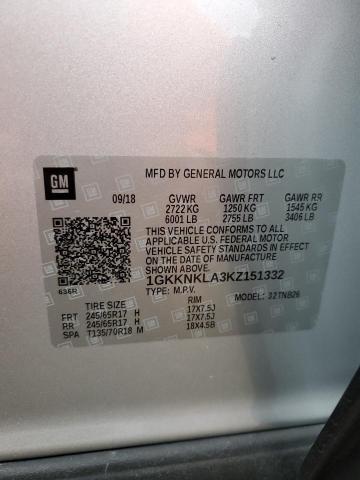 1GKKNKLA3KZ151332 GMC ACADIA SLE