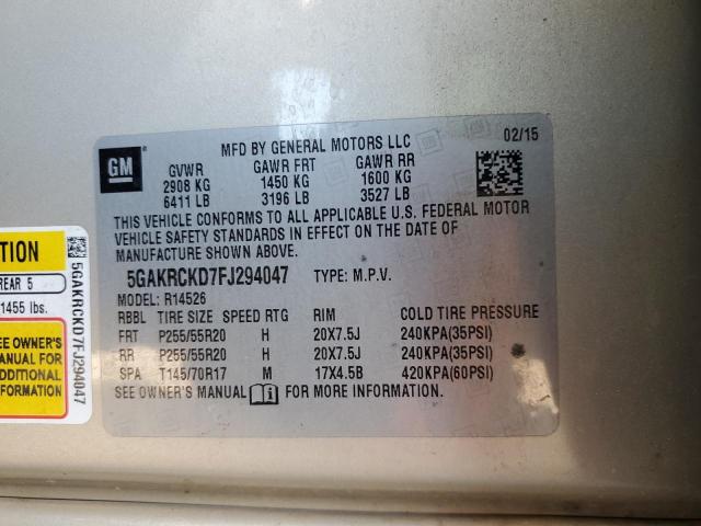 5GAKRCKD7FJ294047 Buick Enclave