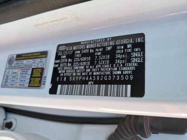 5XYPH4A59JG373509 KIA SORENTO EX