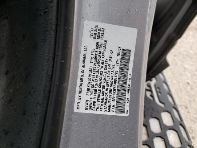 5FPYK3F65JB011726 Honda Ridgeline Rtl