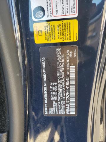 WBA4U7C52H5H19545 BMW 430I