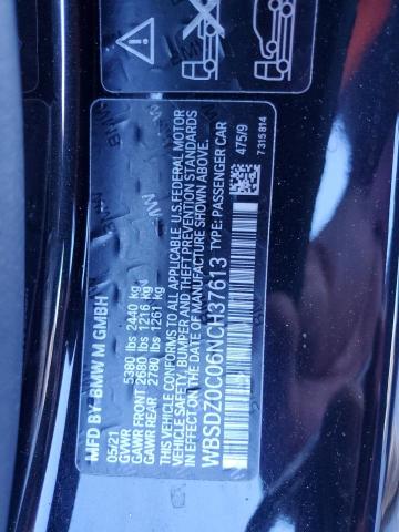 WBSDZ0C06NCH37613 BMW M8