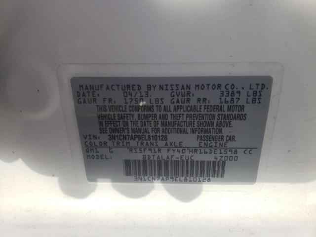 3N1CN7AP9EL810128 Nissan VERSA S