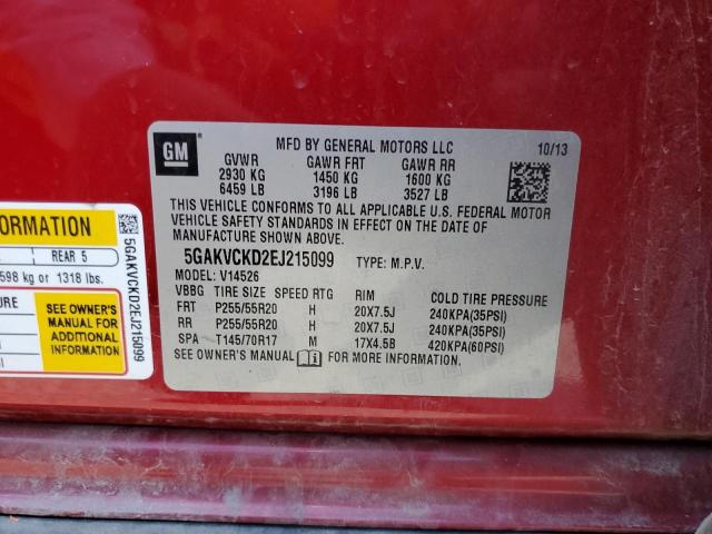 5GAKVCKD2EJ215099 Buick Enclave