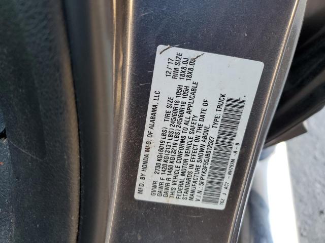 5FPYK3F55JB012527 Honda Ridgeline Rtl