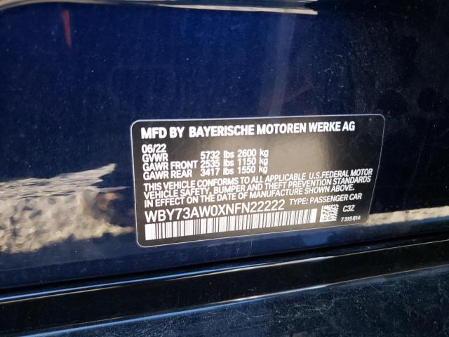 WBY73AW0XNFN22222 BMW I4 Edrive40