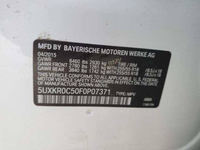 5UXKR0C50F0P07371 BMW X5 Xdrive35i