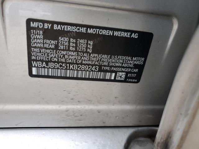 WBAJB9C51KB289243 BMW M550xi