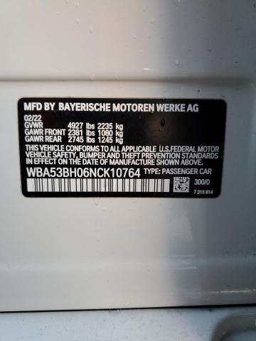WBA53BH06NCK10764 BMW 530 I