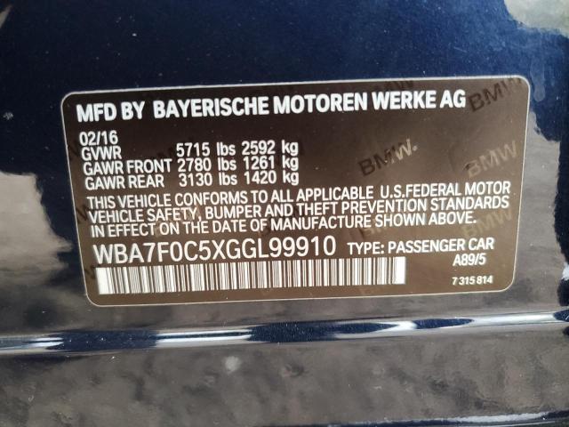 WBA7F0C5XGGL99910 BMW 750 I