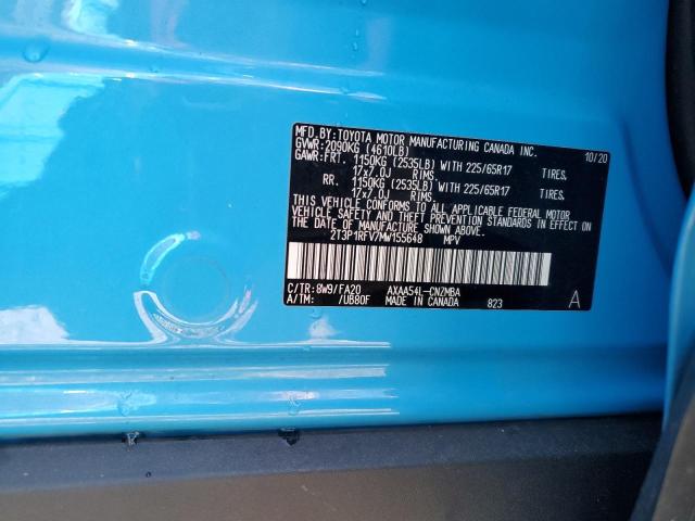 2T3P1RFV7MW155648 Toyota Rav4 Xle