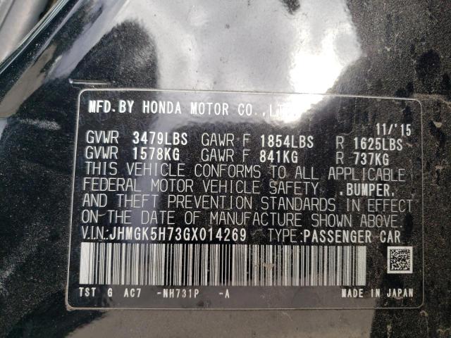 JHMGK5H73GX014269 Honda FIT EX