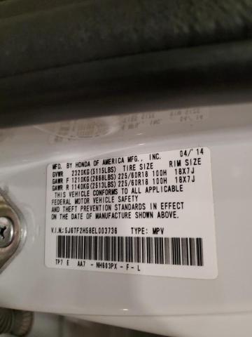 5J6TF2H58EL003736 Honda Crosstour Exl