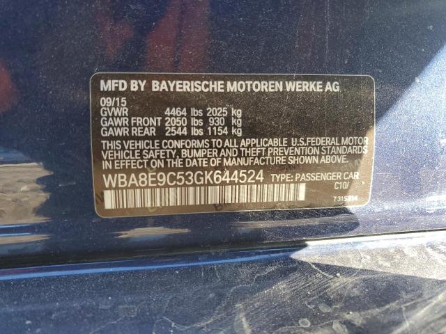 WBA8E9C53GK644524 BMW 328 I Sulev