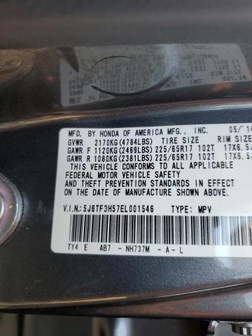 5J6TF3H57EL001546 Honda Crosstour Exl