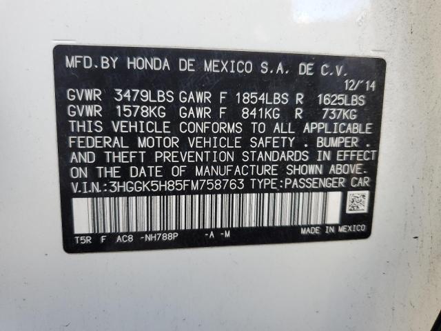 3HGGK5H85FM758763 Honda FIT EX