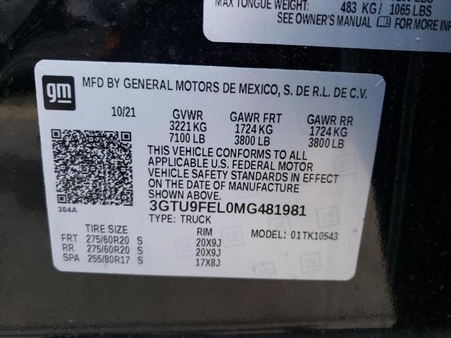 3GTU9FEL0MG481981 GMC Sierra K1500 Denali