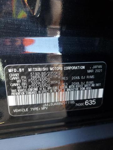 JA4J3UA88NZ011185 Mitsubishi Outlander Se