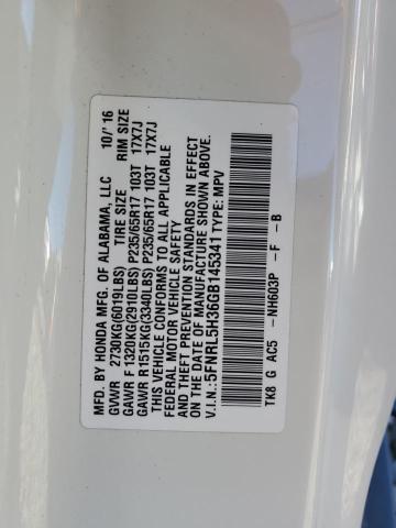 5FNRL5H36GB145341 Honda ODYSSEY SE