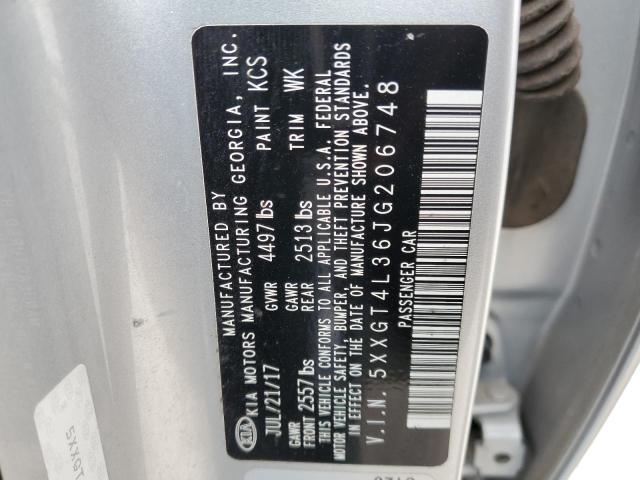 5XXGT4L36JG206748 KIA Optima Lx