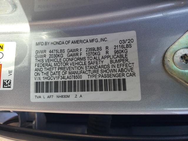 1HGCV1F34LA078500 Honda Accord Sport