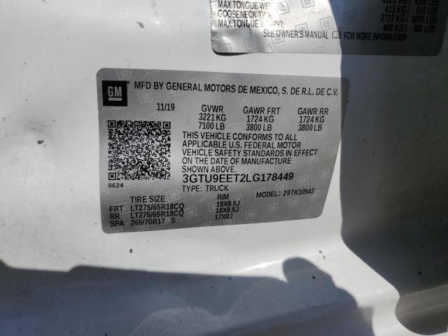 3GTU9EET2LG178449 GMC Sierra K1500 At4