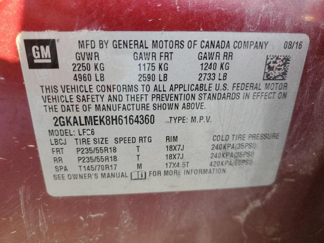 2GKALMEK8H6164360 GMC Terrain Sle