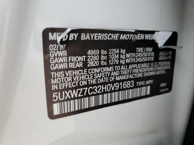 5UXWZ7C32H0V91683 BMW X3 Sdrive28i