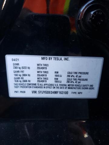 5YJYGDED4MF163100 Tesla Model Y
