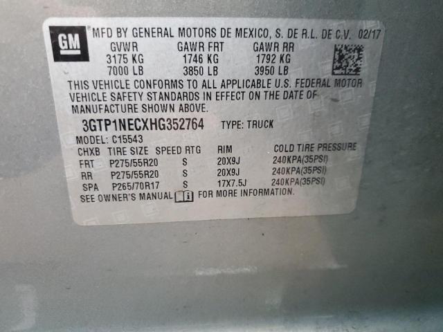 3GTP1NECXHG352764 GMC Sierra C1500 Slt