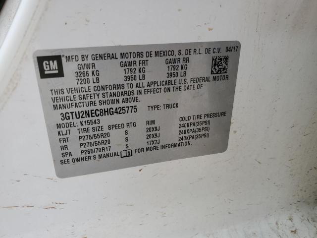3GTU2NEC8HG425775 GMC Sierra K1500 Slt