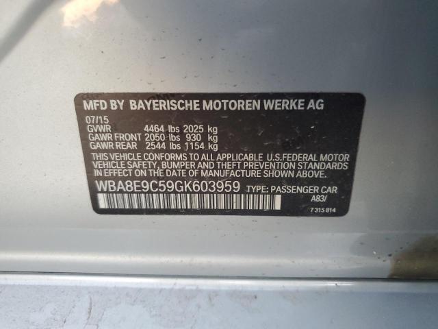WBA8E9C59GK603959 BMW 328 I Sulev