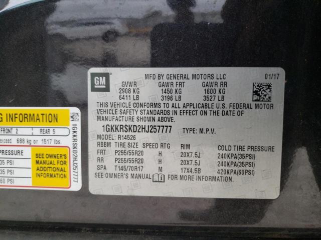 1GKKRSKD2HJ257777 GMC Acadia Limited Slt-2