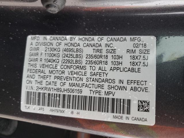 2HKRW1H89JH506159 Honda CR-V EXL