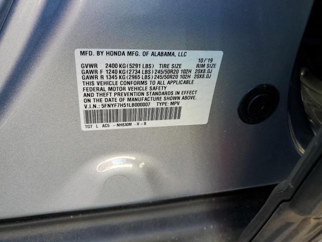5FNYF7H51LB000007 Honda Passport Exl