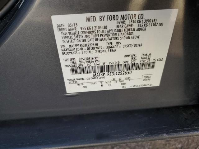 MAJ3P1RE3JC222650 Ford ECOSPORT S