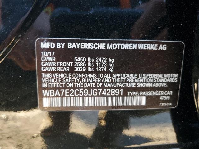 WBA7E2C59JG742891 BMW 740 I