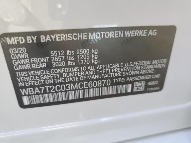 WBA7T2C03MCE60870 BMW 740 I