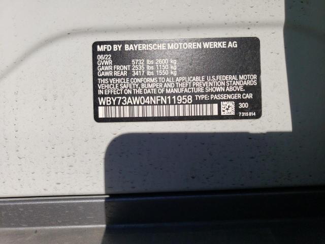 WBY73AW04NFN11958 BMW I4 Edrive40