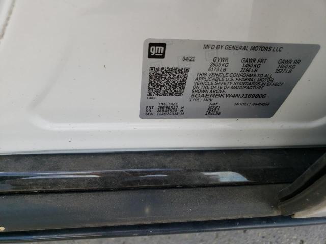 5GAERBKW4NJ169806 Buick Enclave Essence