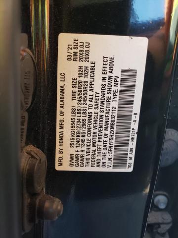 5FNYF5H2XMB032112 Honda PILOT SE