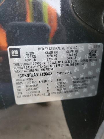 1GKKNRLA9JZ126443 GMC ACADIA SLE