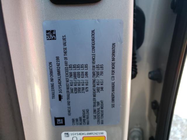 1GYS4DKL6MR242198 Cadillac Escalade Premium Luxury Platinum
